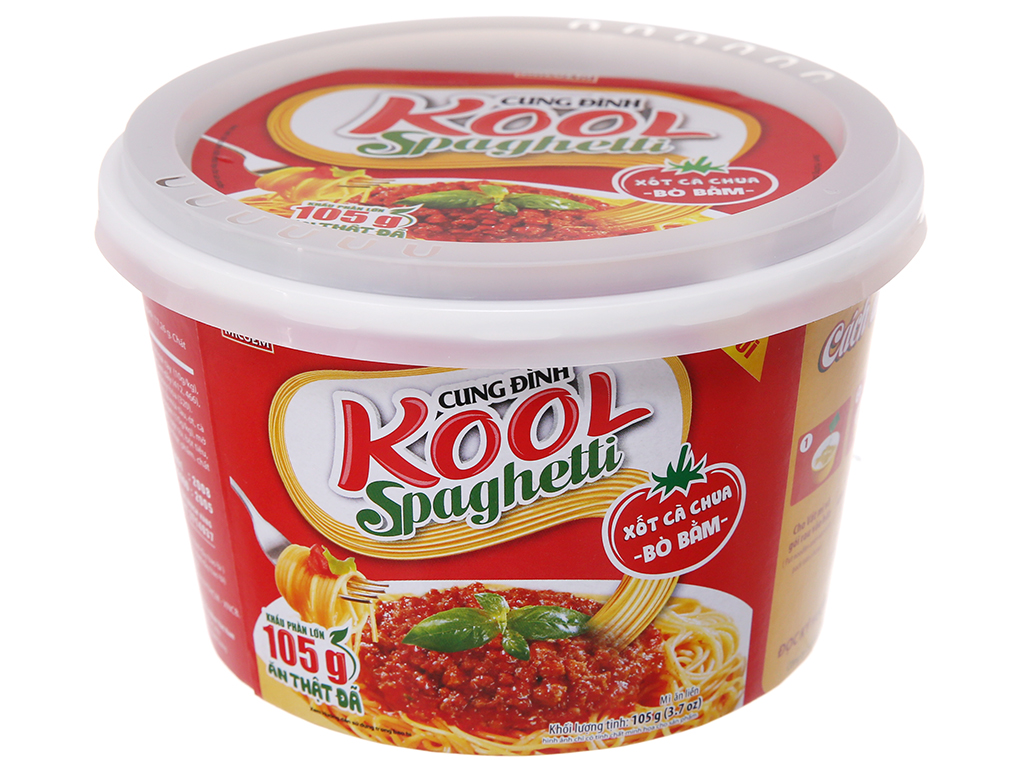 Mì Tô Cung Đình Kool Spaghetti 105g Thùng 12 tô